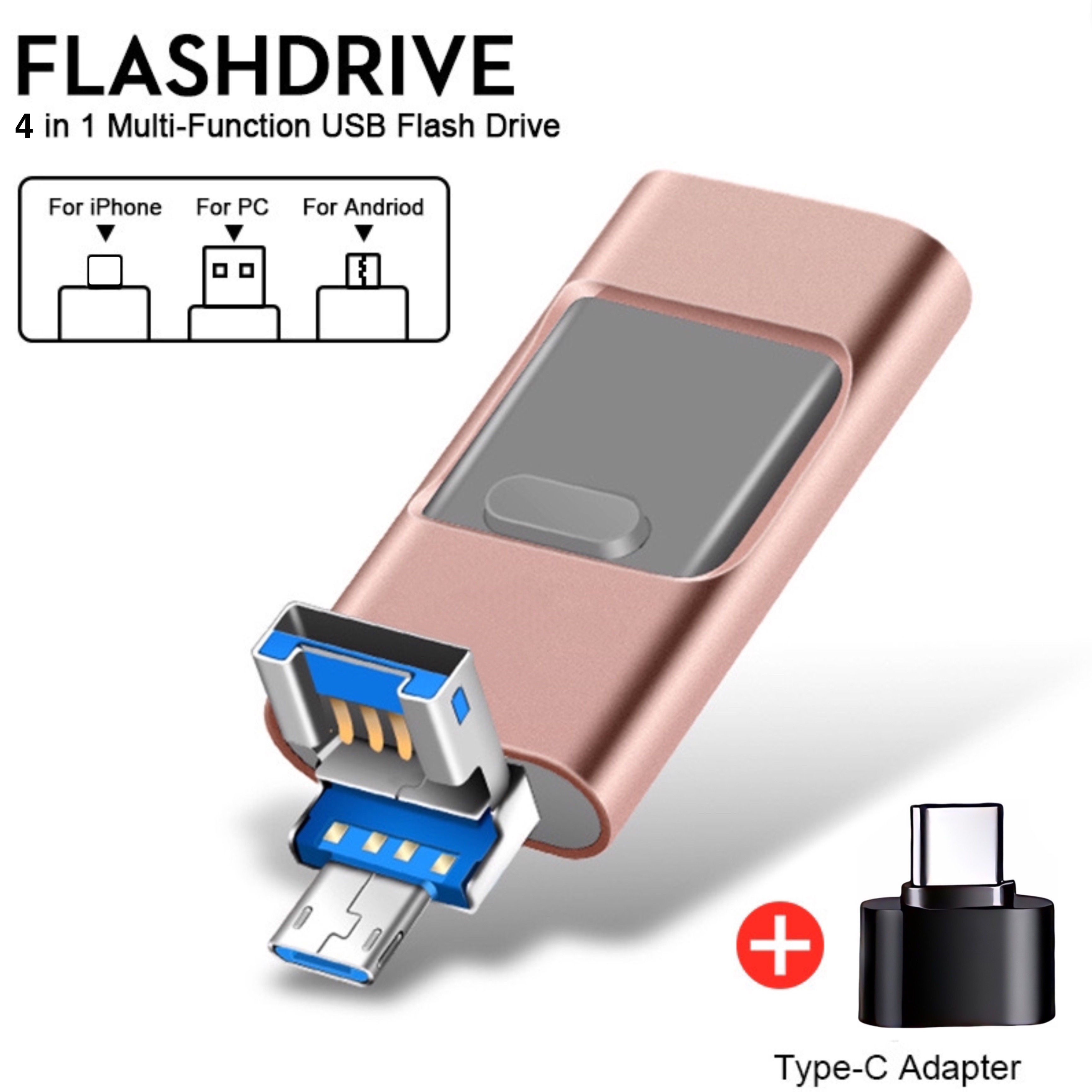 Usb накопитель 3.0 Флэш накопитель 4 В 1 Совместимый С - Temu