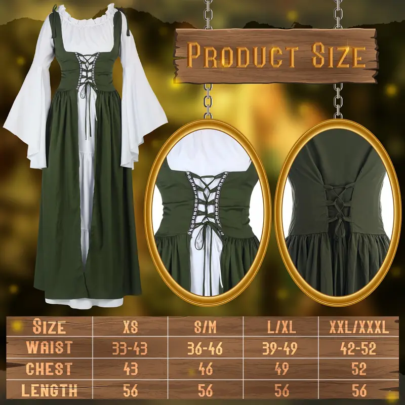 womens medieval fairy renaissance costume dress elf ears - Temu womens medieval fairy renaissance costume dress elf ears - Temu