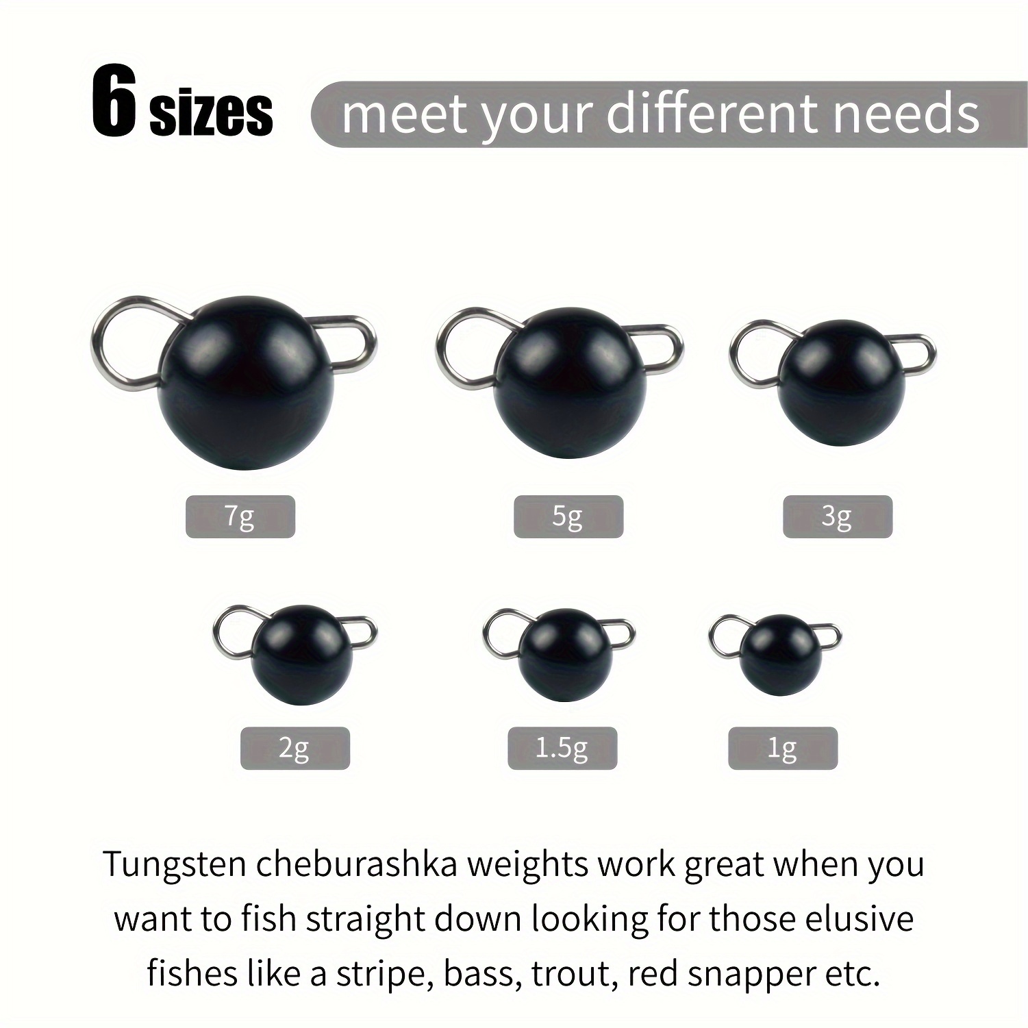 1g Tungsten Matt Black Cheburashka Sinker Tackle Soft Worm - Temu
