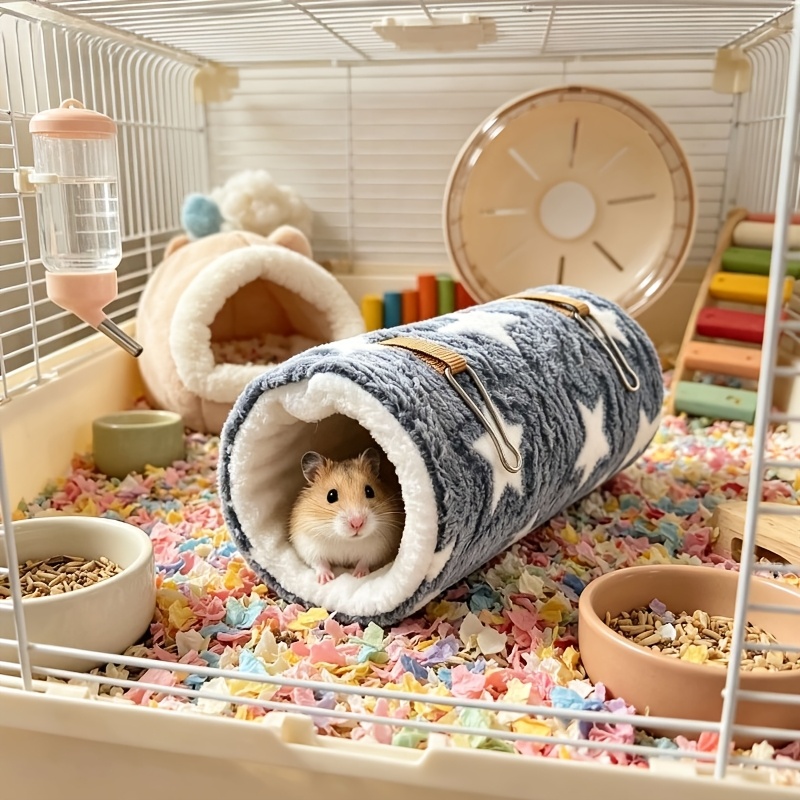 TEMU Hamster Autumn/winter Hideout Tunnel, Soft And Comfortable Sleeping , Suitable For Guinea Pigs, Hamsters, And Other Small Pets