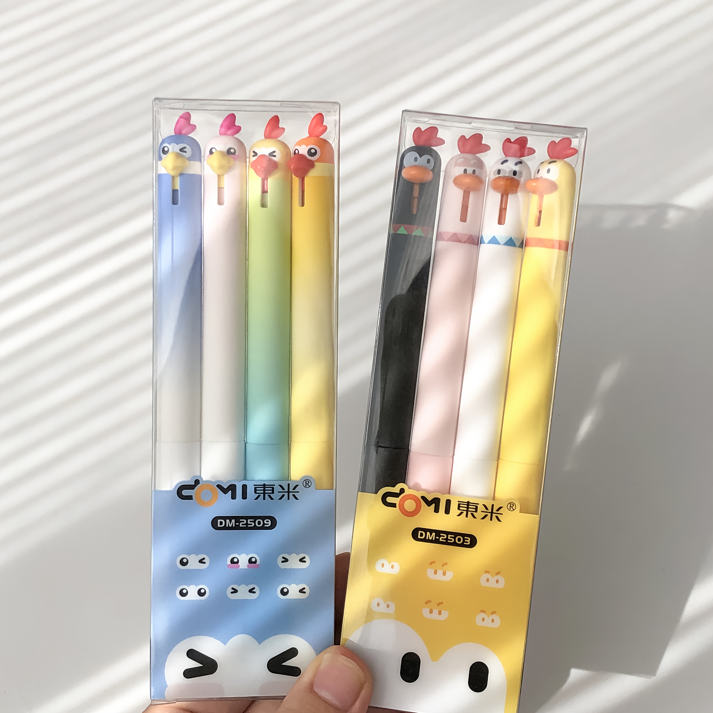 8pcs/set Cute Parrot And Chick Pens 0.5mm Quick-dry Office Study Creative Stress Relief Pens