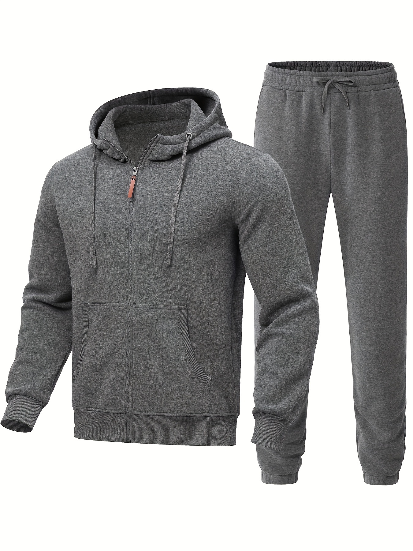 Tracksuit Set Mens Tracksuit With Zip Pockets Men's Hooded