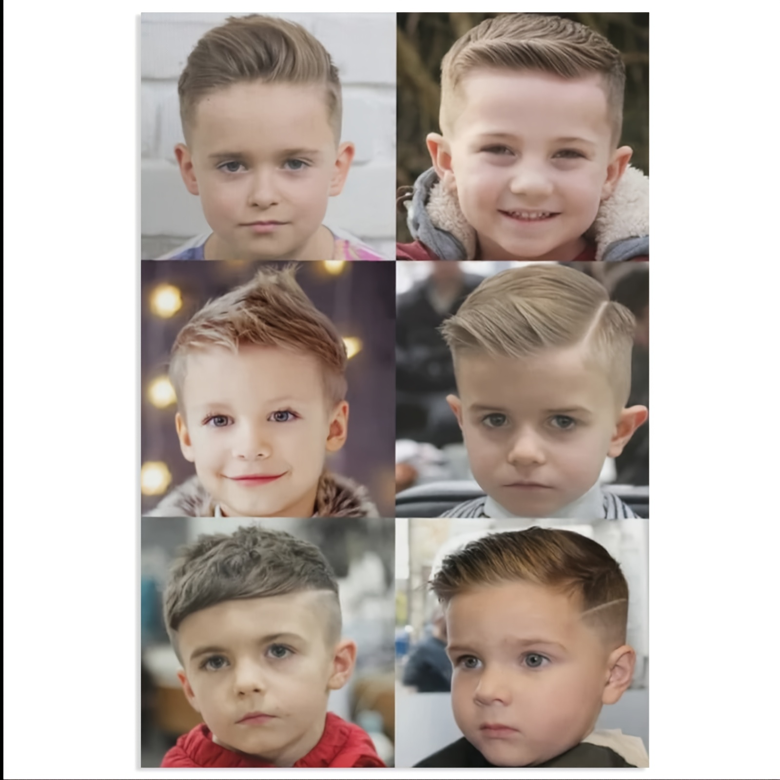 TEMU 2d Flat, 2d Flat, 2d Flat Printing, 1pc Frameless Barbershop Salon Haircut Guide Poster, 12x18 Inches Canvas Wall Art For Room Decor, Classic