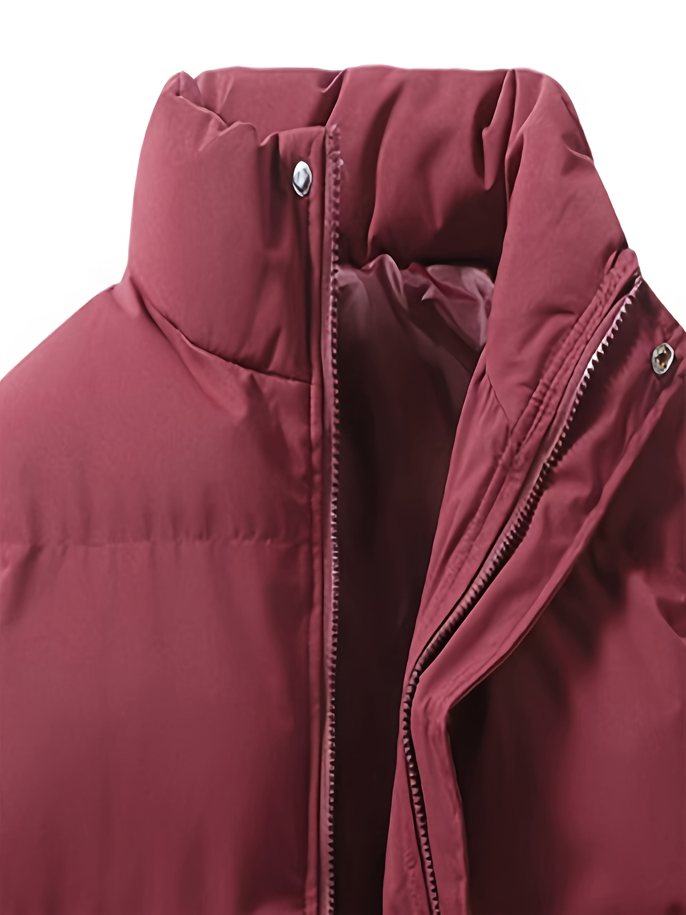 Winter Padded Custom Style Hoodless Outerwear, Comfortable & Warm