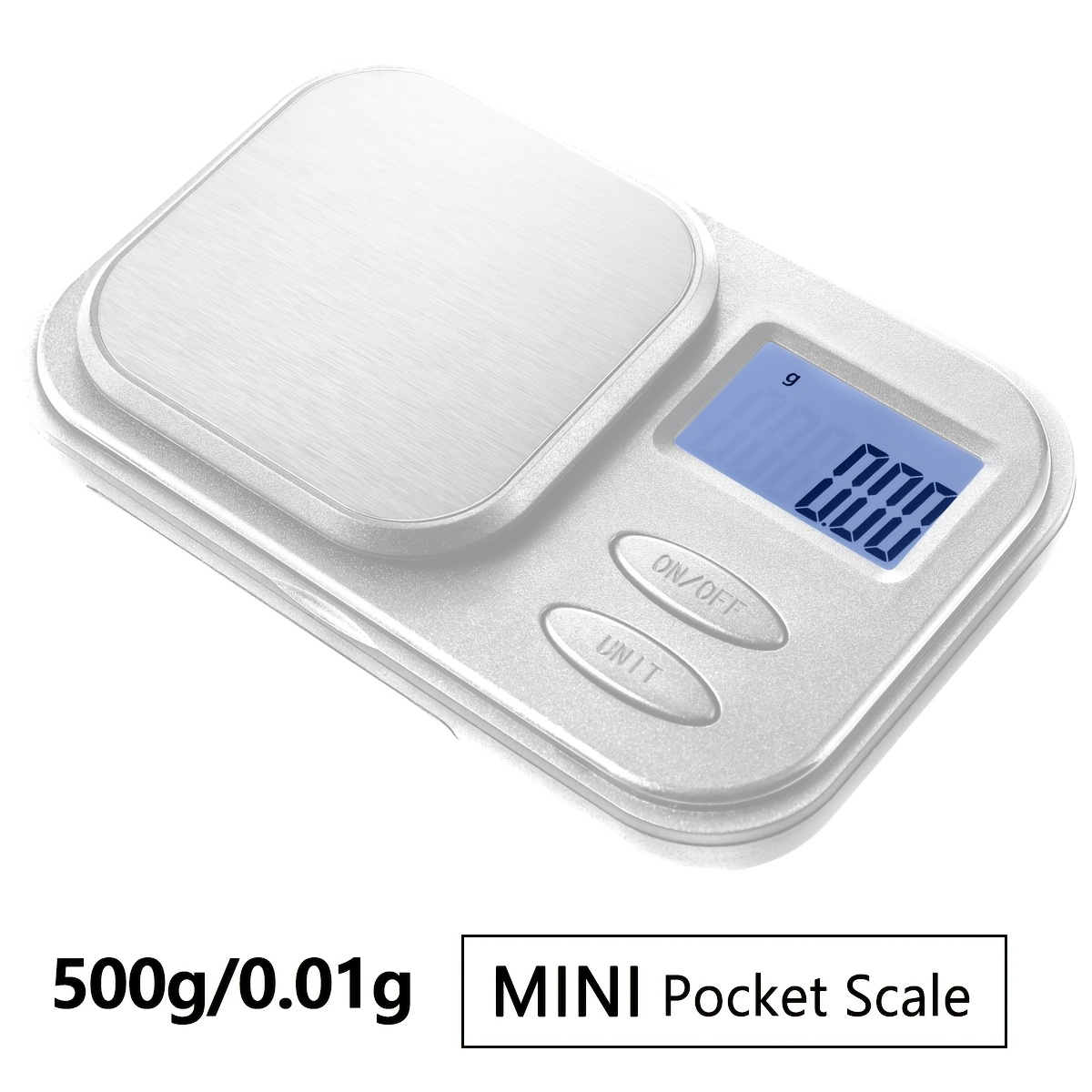 TEMU 1pc Milligram Scale, 500g/0.01g High-precision Pocket Scale | With Storage Box, Multifunctional Digital Gram Scale, Suitable For Laboratory,