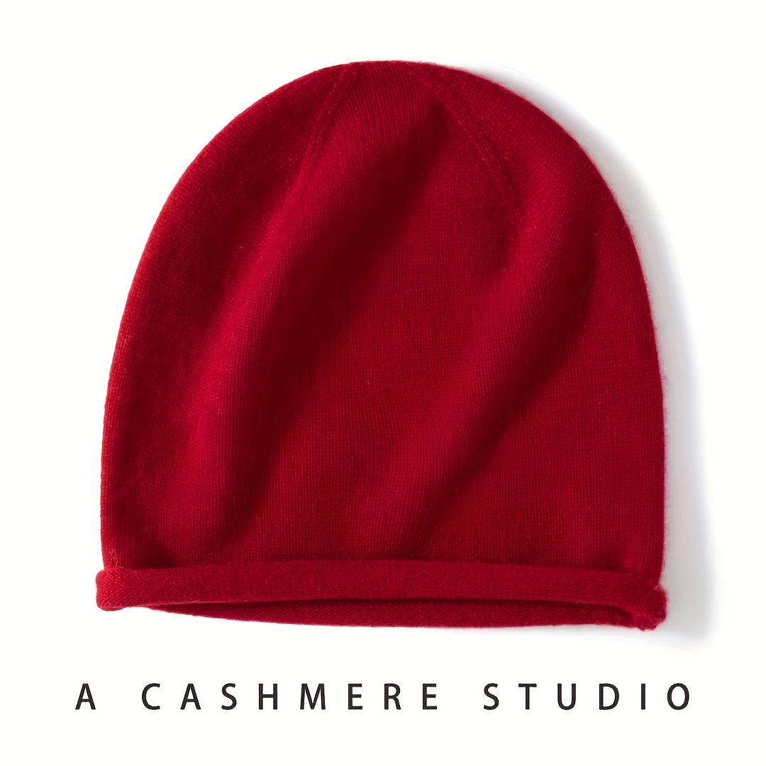 Image of Fashionable Cashmere-cashmere Beanie For Couples, Comfortable, Versatile, Windproof, And Cold-resistant