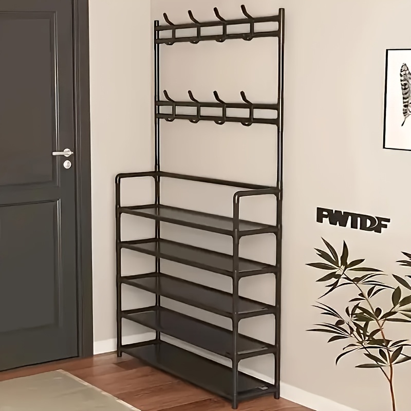 One Item, Clothes Hanger At The Entrance, Shoe Rack, Shoe Organizer At The Entrance, Bedroom Bench Hanger Combination with Hooks At The Entrance, Corridor Rack for Storing Shoes, Clothes, Jackets, Hats, Bags, Umbrellas, Home Accessories