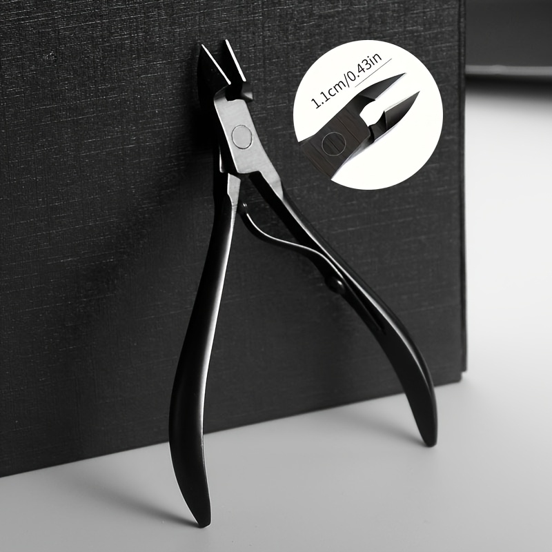 

1pc Black Stainless Steel Cuticle Nipper, Nail Dead Skin Scissors, Keratin Trimmer, Nail Care Tweezers Pusher, Cuticle Remover, Manicure Tool, Unscented