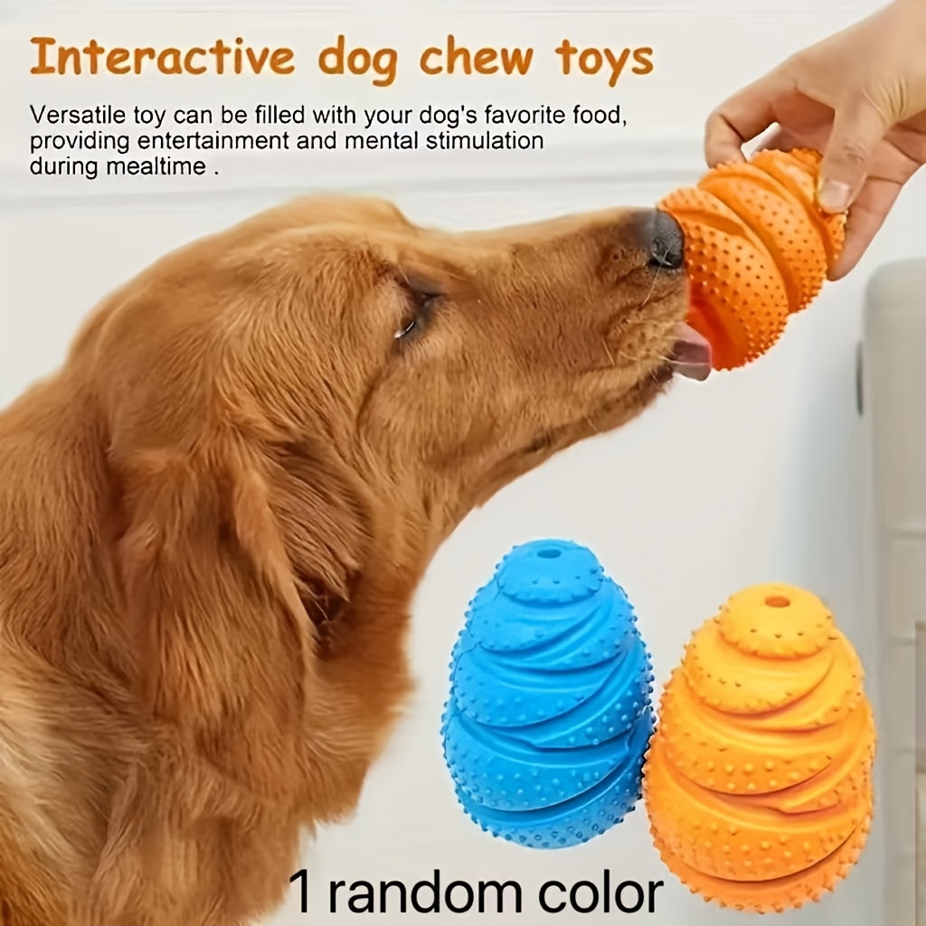*. Gummi Hunde Kauspielzeug, Interaktives Leckerli-Ausgabe Puzzle Beiring  * Bissfest, Zufllige Farbe