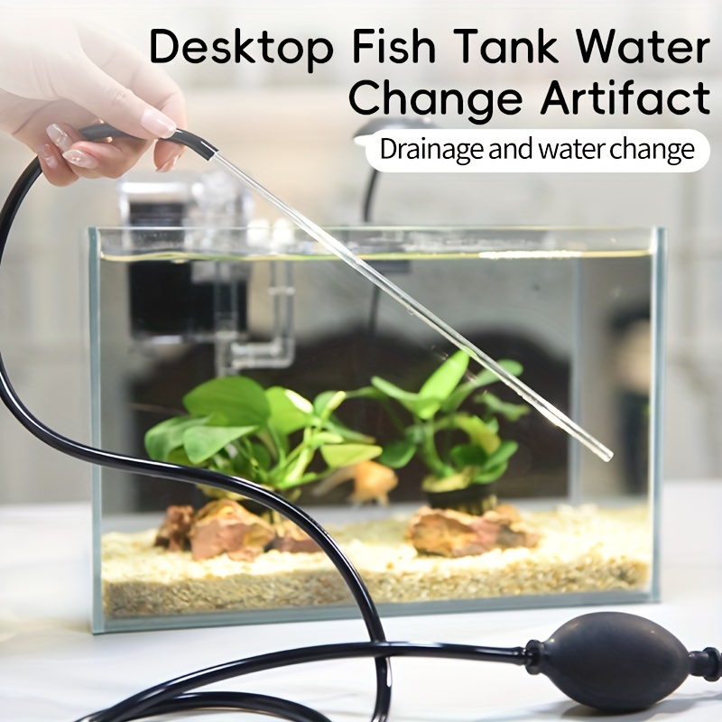 

Fish Tank Water Changer Siphon, Manual Aquarium Cleaning Pump Kit, Mini Gravel Cleaner, Uncharged Syphon For Water Changing And Sand Washing, Suitable For Small Tanks And Various Fish Species