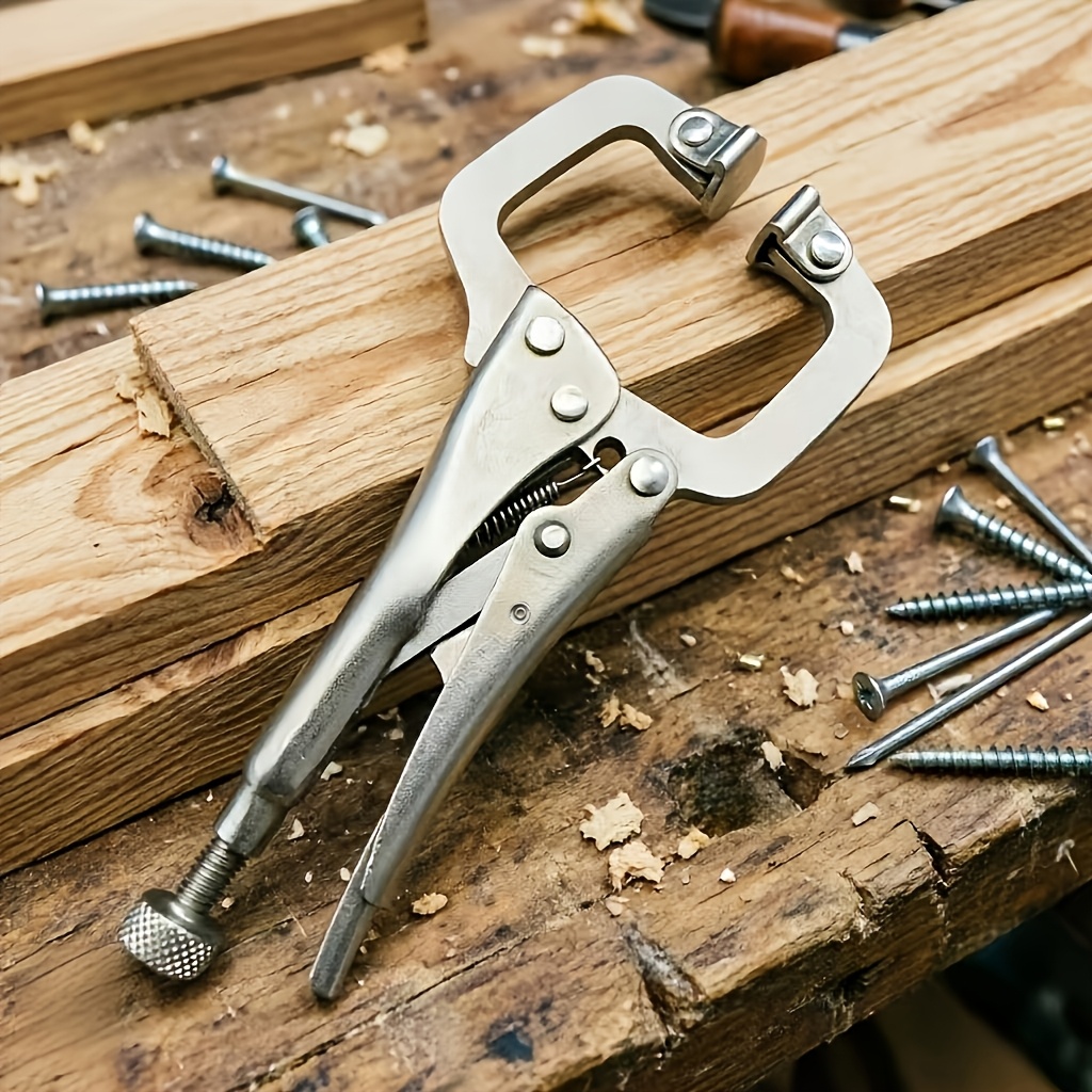 TEMU Industrial-grade Type C Heavy-duty Pliers, Welding Fixing Clamp, Woodworking Fixing Clamp, Multi-functional Clamping Tool, Portable Tool, Strong