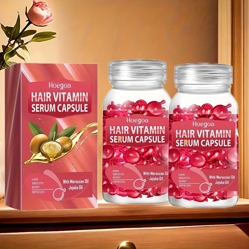 Hair Care Oil Capsules Hair Vitamin Serum Capsules Aloe Vera Temu