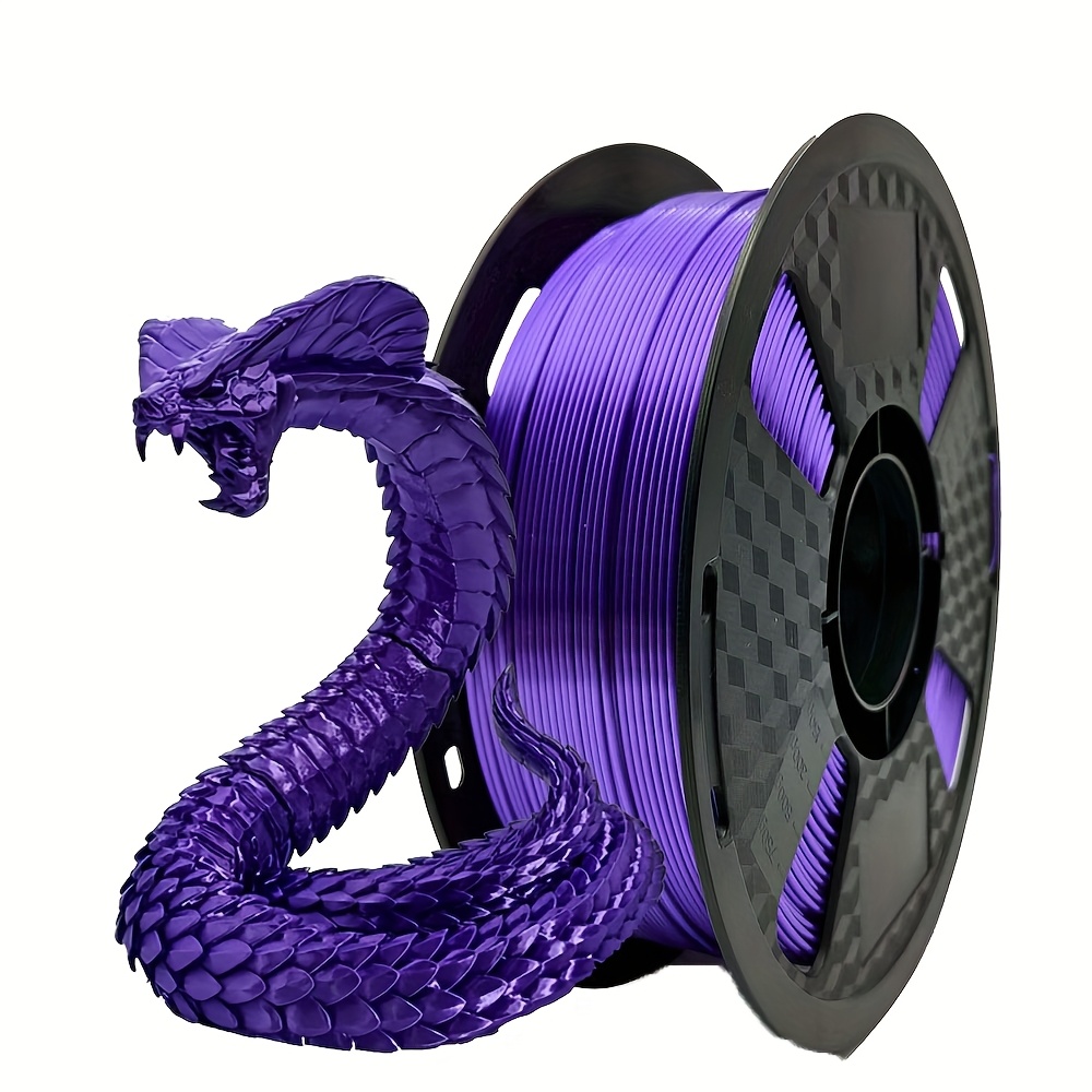 Image of Purple Pla 1.75mm 3d Printer Filament 1kg (2.2 Lbs) - Smooth Shiny Purple 3d Printing Material, Metallic Deep Purple