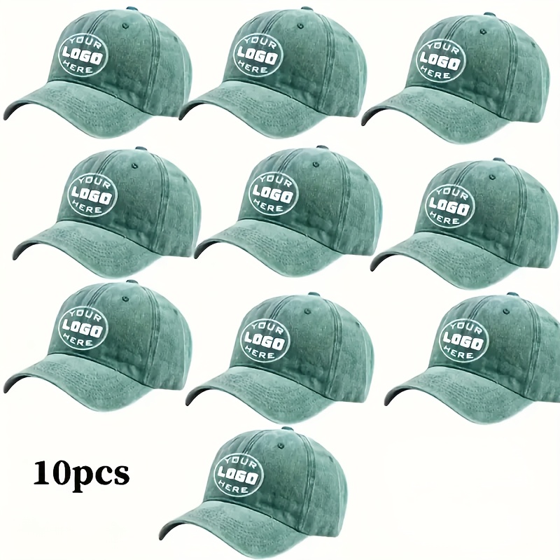 5pcs Adjustable Unisex Baseball Caps for Custom Logo
