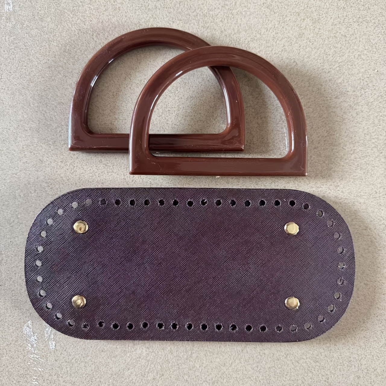 TEMU Kit de 3 bolsos hechos a con diseño de D, base resistente y duradera, tejido, ideal para entusiastas de las manualidades que crean accesorios