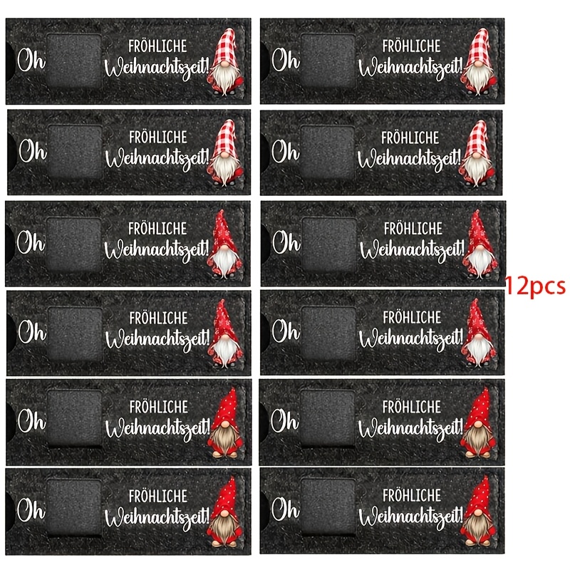 TEMU 6pcs/12pcs Felt Christmas Gift Bags - German Design - A Merry Christmas - Christmas Gift Bags - Chocolate Boxes - Packaging Bags - Suitable For