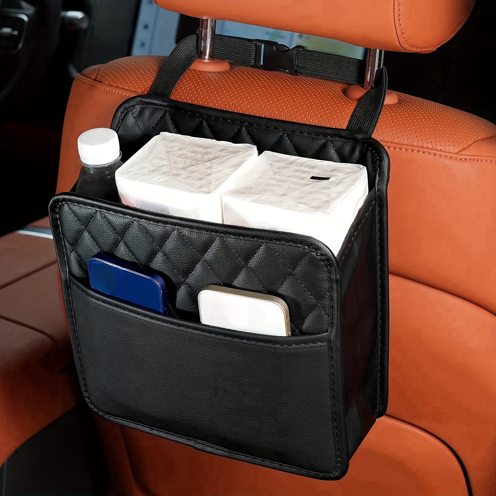 

Car Organizer - Pvc Storage Box Hanging Bag For Vehicle Accessories