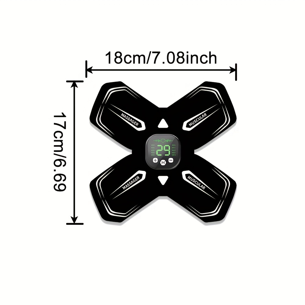 Portable Multi-Mode Massager with 29 Intensity Levels - Rechargeable Lithium Battery, 10 Modes for Abdomen, Arms, Legs, Buttocks, Digital Display, Relaxation and Wellness Device, Relaxation Device | Modern Aesthetic | Durable Build Quality, Portable Massager