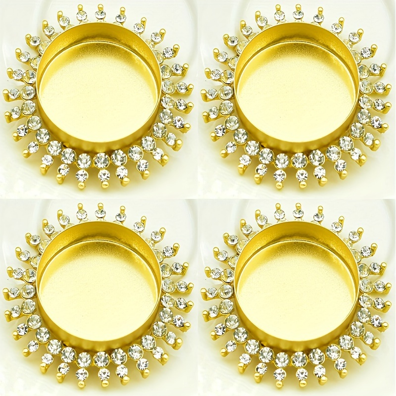 Elegant Metal Candle Holders - 4pcs, 2pcs, & 1pc - Perfect For Home Decor, Tabletop Display