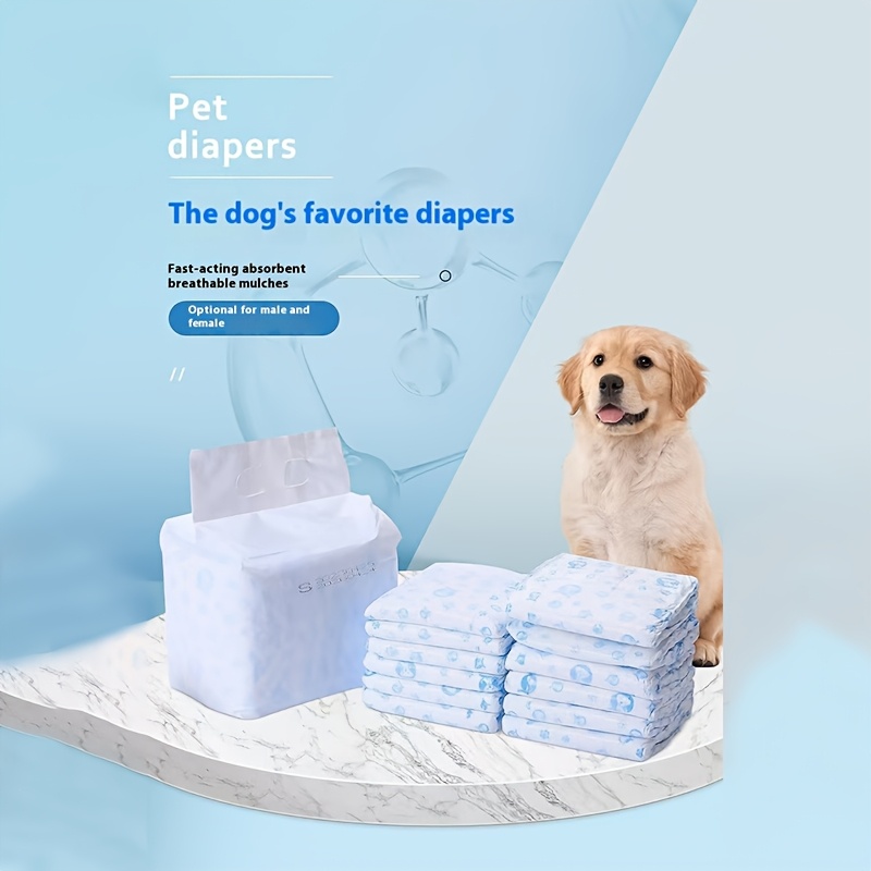 

40pcs Pet Dog Diapers, Leakproof Non-woven Fabric, High Absorbency Instant Dry, Stretch, Soft Anti-leakage, Travel-friendly, Imported Polymer , Female Dog Diapers