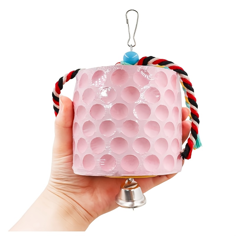 TEMU à bec de perroquet avec clochette | Jouets à mâcher pour oiseaux, matériau en , accessoires de cage pour perroquets gris , perroquets à longue