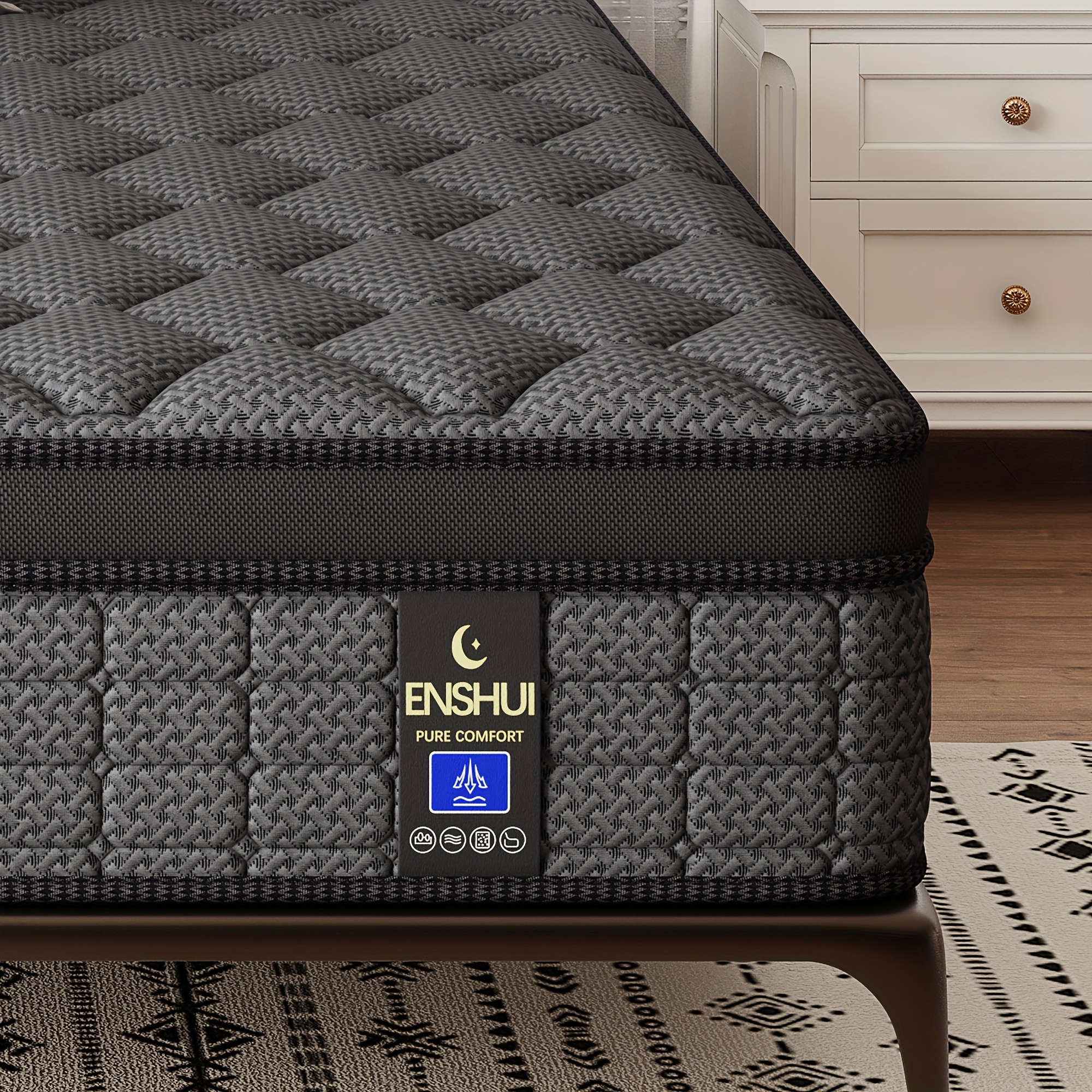 12 14 inch gel memory foam   mattress twin full queen king   medium firm hypoallergenic motion isolation       brand