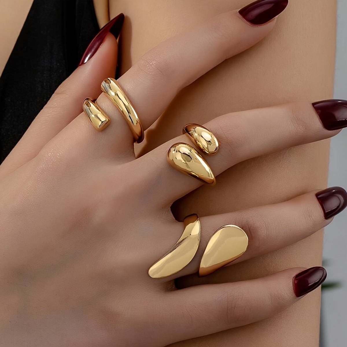 elegant geometric drop ring set for   for everyday wear and   details 1