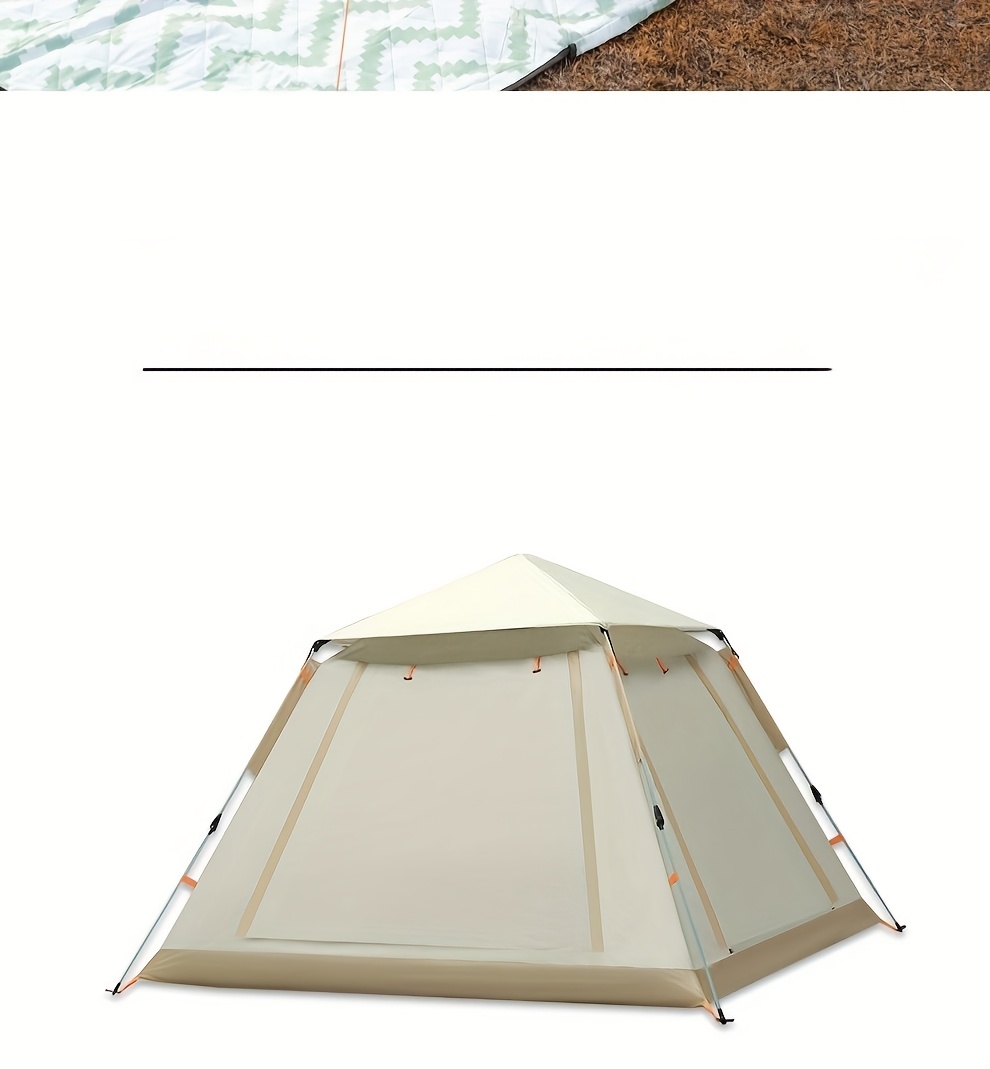 Four-sided tent with canopy, outdoor camping, fully automatic, quick-open, family-style, portable tent