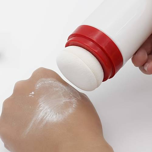 large refillable body powder puff container with sifter empty um powder case refillable for women travel friendly box for after bath gym beach home use container puff