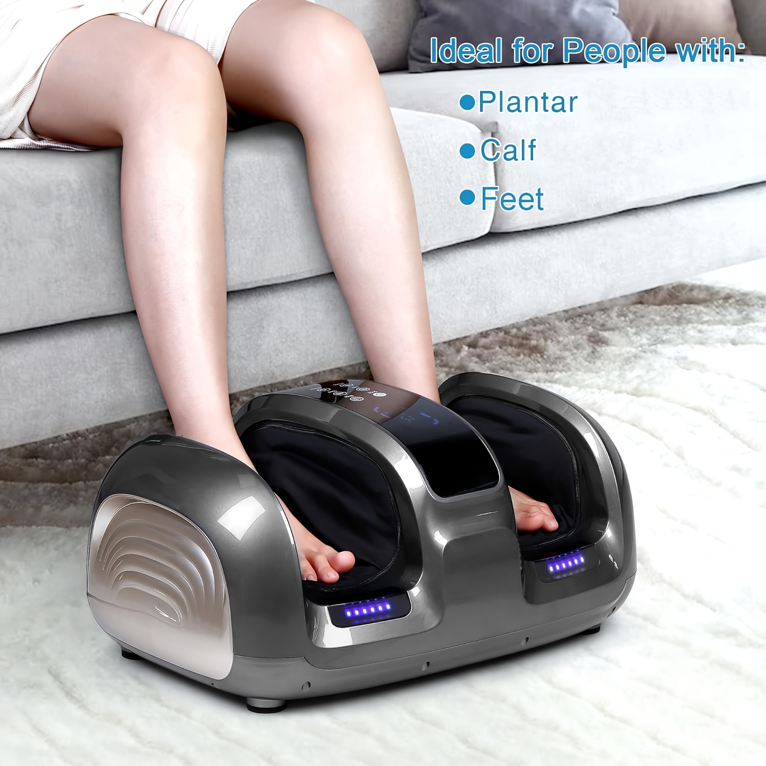 This 3D Acupressure Massage Device Features Heating, Kneading, And Compression Functions, Along with an Electric Massager. It Makes a Great Gift for at Home Or in The Office, And Is Suitable for Everyone, Regardless of Gender (IP20 for The Adapter).