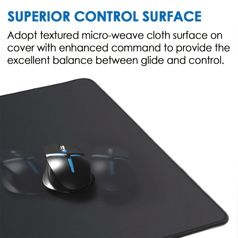 1 stuks Tech-Sensitive Design Gaming Muis Mat voor Kantoor | Ergonomisch, Lichtgewicht, Glad Oppervlak, Rubberen Basis, Gestikte Randen, Ideaal voor Laptop en Desktop Computers