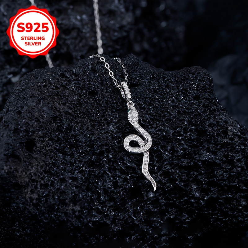 925 Hypoallergenic Stylish Snake Collarbone Chain Necklace for Women