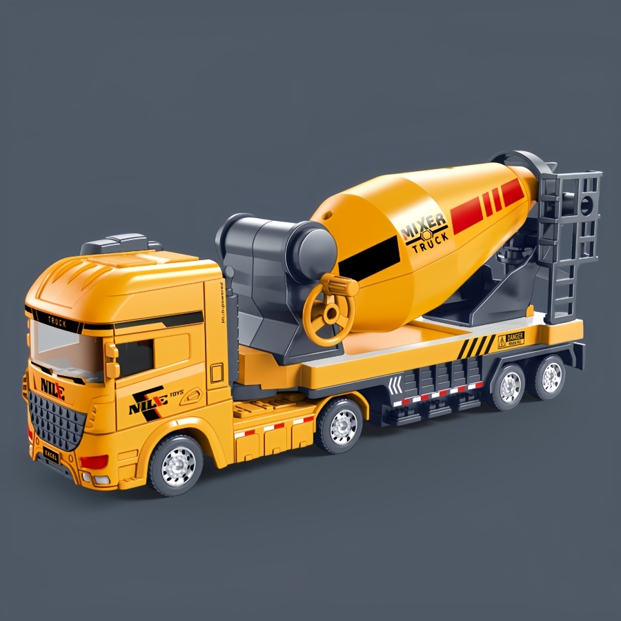 large boys construction toy truck with excavator bucket cement