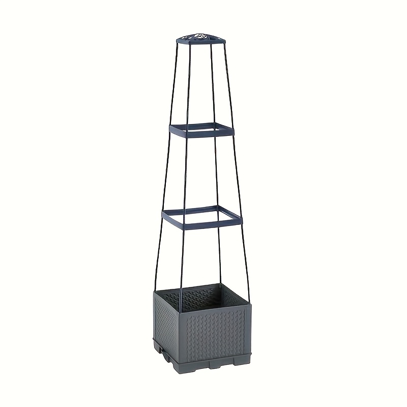 Image of 1pc Tomato Tower With Self-watering Planting Box And Trellis - For Climbing Plants, Indoor And Outdoor Garden Support
