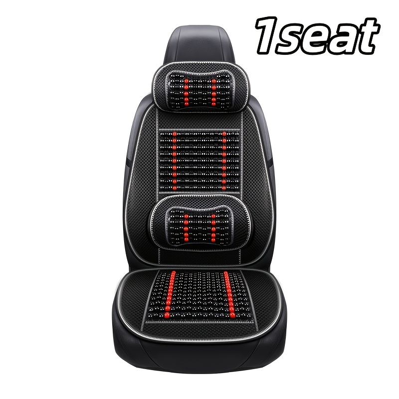 TEMU 1pc Universal Single Seat Cover For , Minimalist Light Cushion With Headrest And Lumbar Support, Modern Seat Protector Suitable For Most 5-