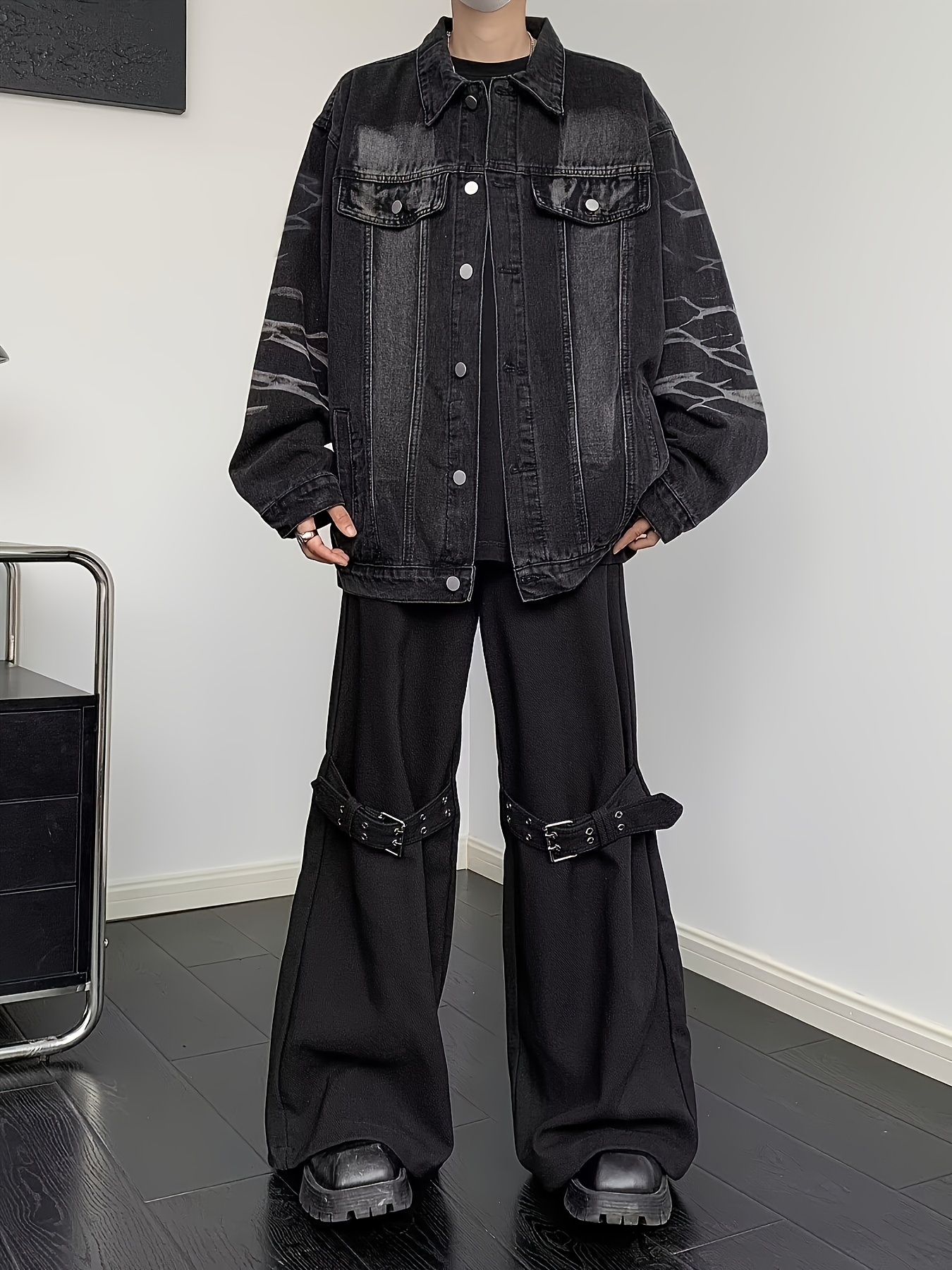 denim jacket long sleeve casual striped outerwear