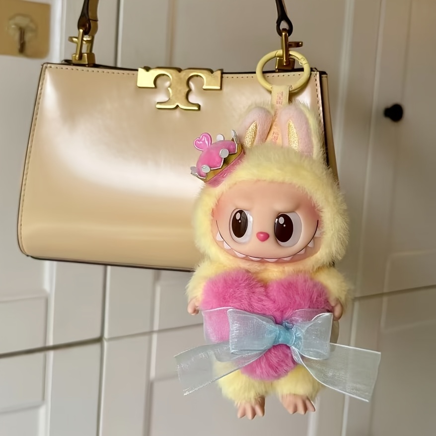 Monster Flip Vinyl Plush Action Figure with Pink Bow Charm, Valentine's Gift