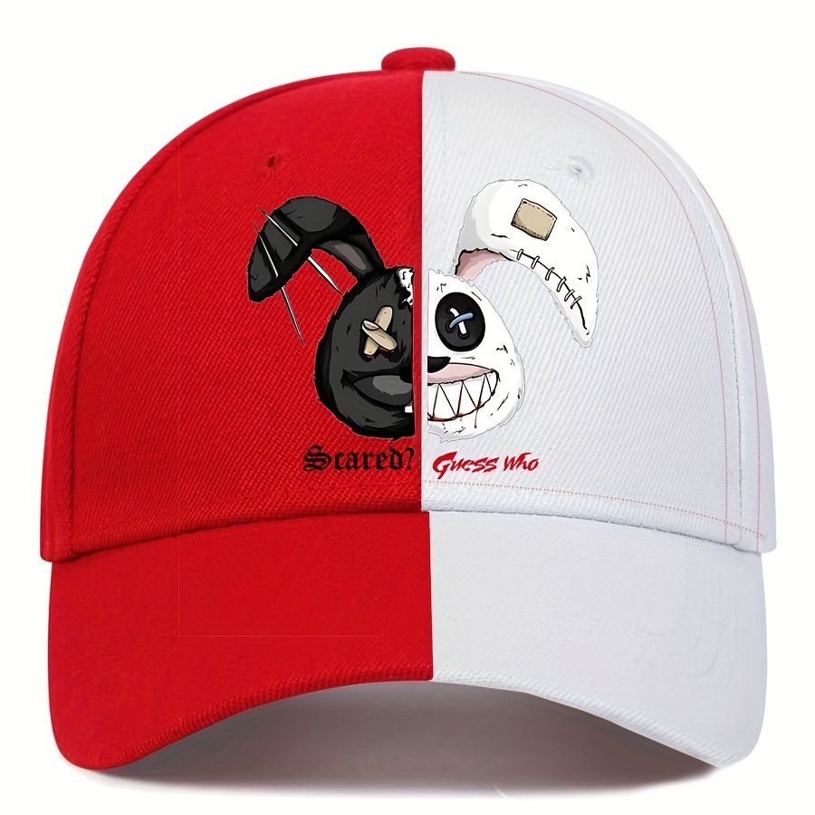 

Casquette de baseball avec de lapin de dessin mignon - Tissu et légèrement extensible - Lavage à ou professionnel - Chapeau ajustable pour hommes