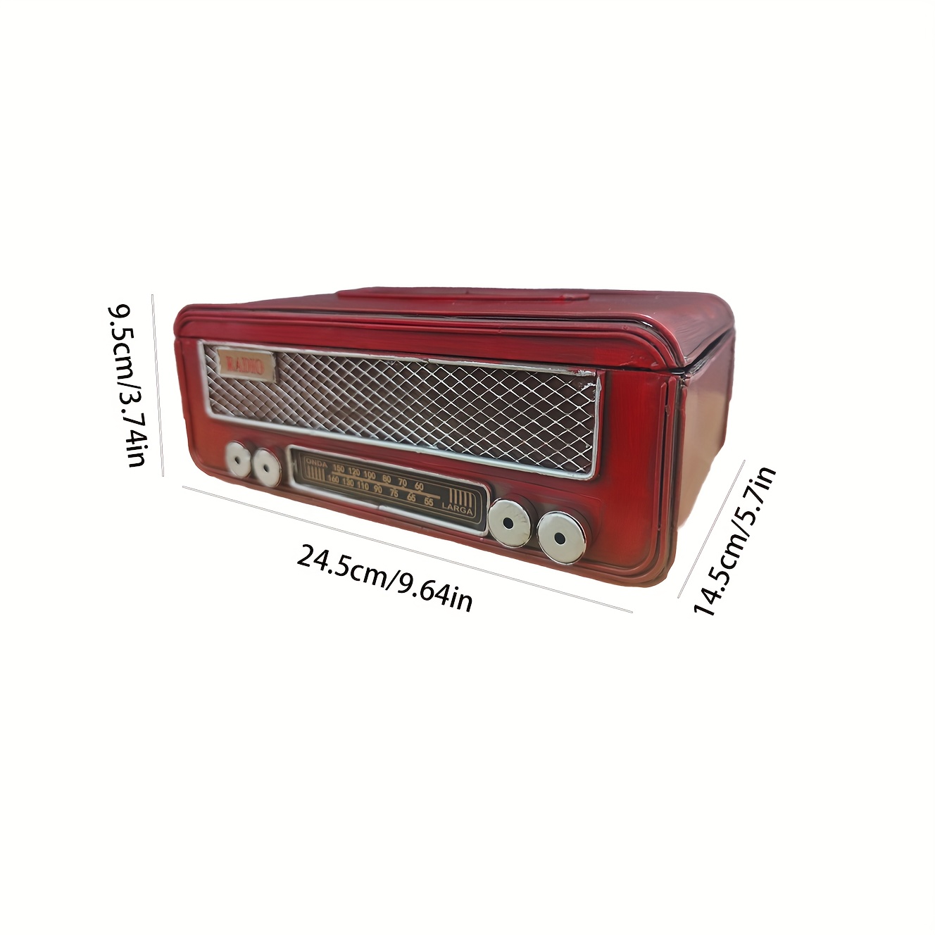 1pc Metal Vintage -end Light Luxury Radio-shaped Tissue Box, Creative Premium Tissue Holder For Room, Bathroom Accessory