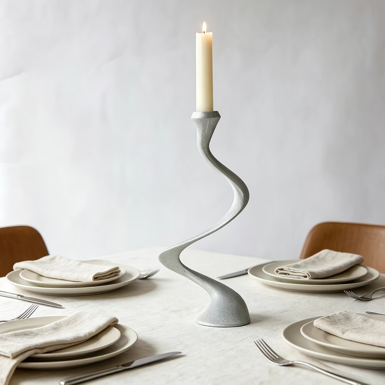 Father's Daygeometric Shape Metal Candle Holder Candle Stand, Candle Light Dinner, Party Decoration, Valentine's Day, Christmas, Halloween, Holiday Decoration, Anniversary Atmosphere Candle Stand, Table Atmosphere Home Decoration Statue Decoration