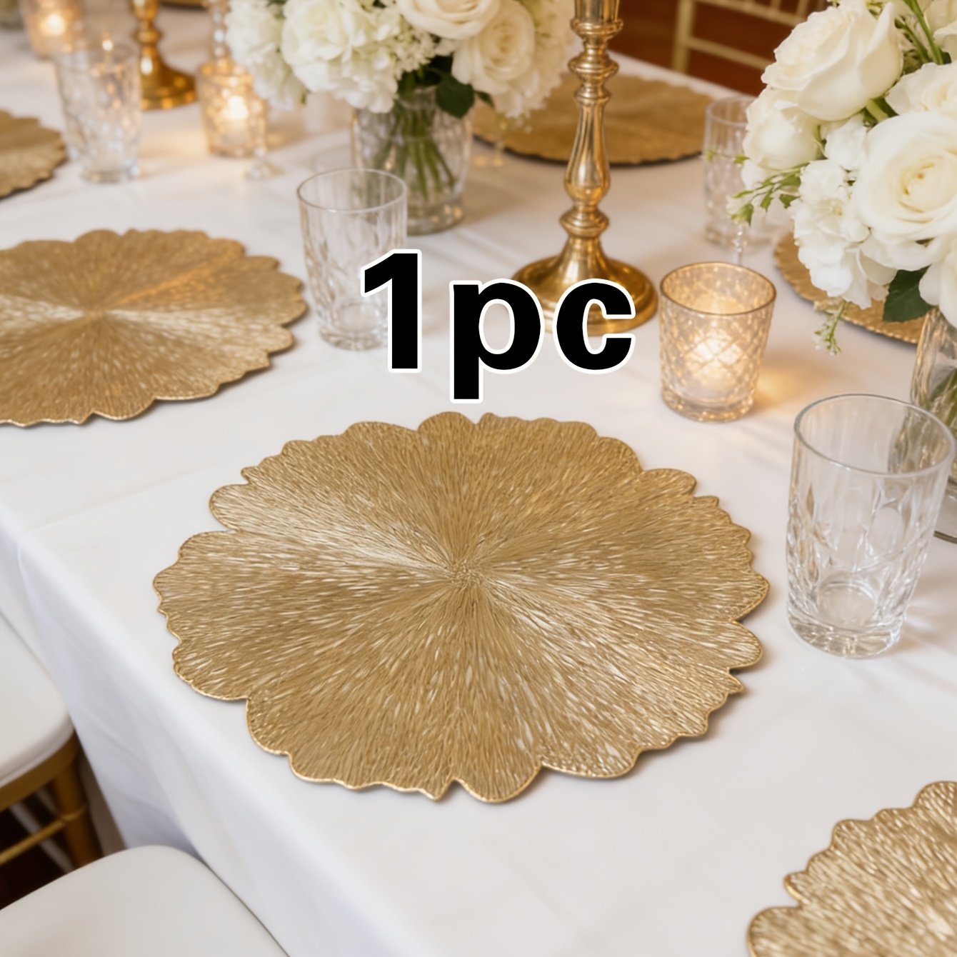 TEMU 1pc, Creative Pvc Hot- Placemat, Table Mat, Coffee Machine Mat, Non-slip Heat-insulating Table Mat, Suitable For Weddings And Parties, , Picnics