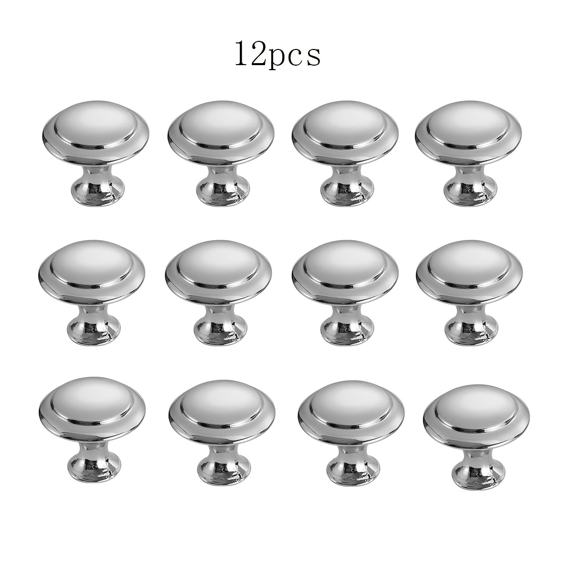 

12pcs Door Knobs Handles, Cabinet Door Handles, Brushed Drawer Cabinet Round Pull For Living Room Dining Room Furniture, Small Round Handle, Furniture Hardware