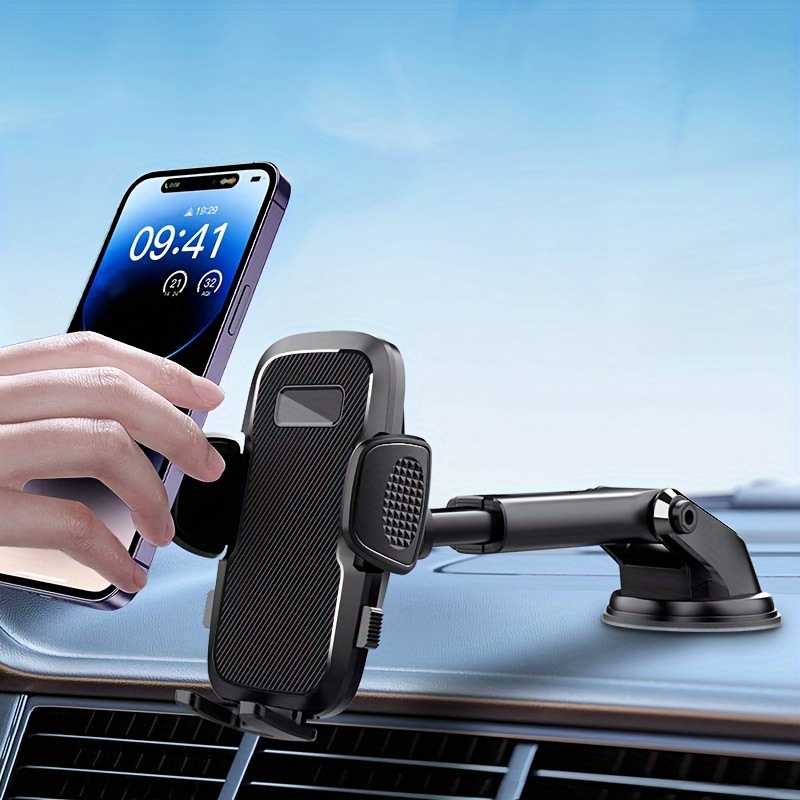 APPS2Car Suction Cup Phone Holder Windshield/Dashboard/Window, Universal  Suction Cup Car Phone Holder Mount with Sticky Gel Pad, Compatible with