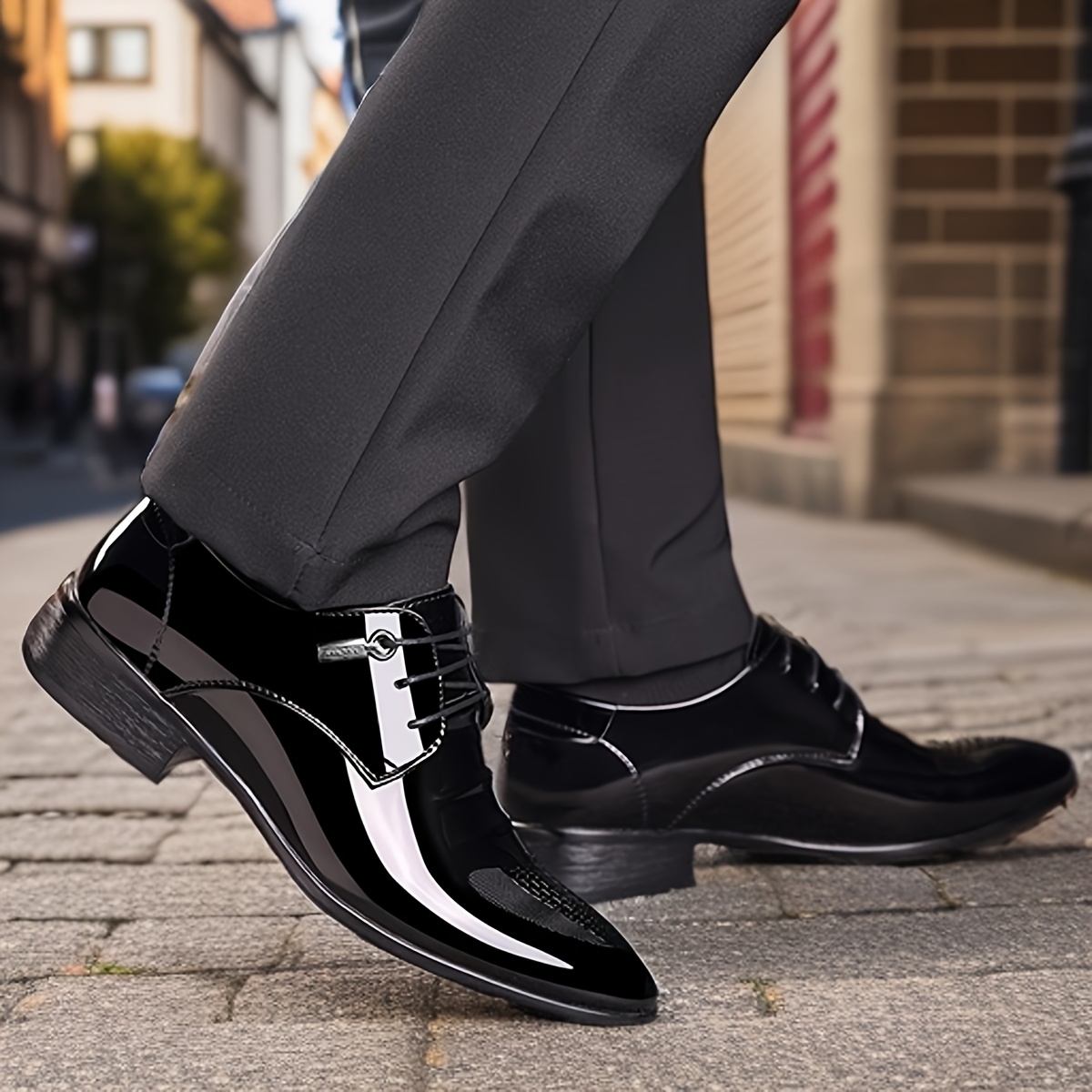 non slip dress shoes for men Navy Mens On | Amali making them suitable for various work environments Men's Slip Resistant Work Shoes