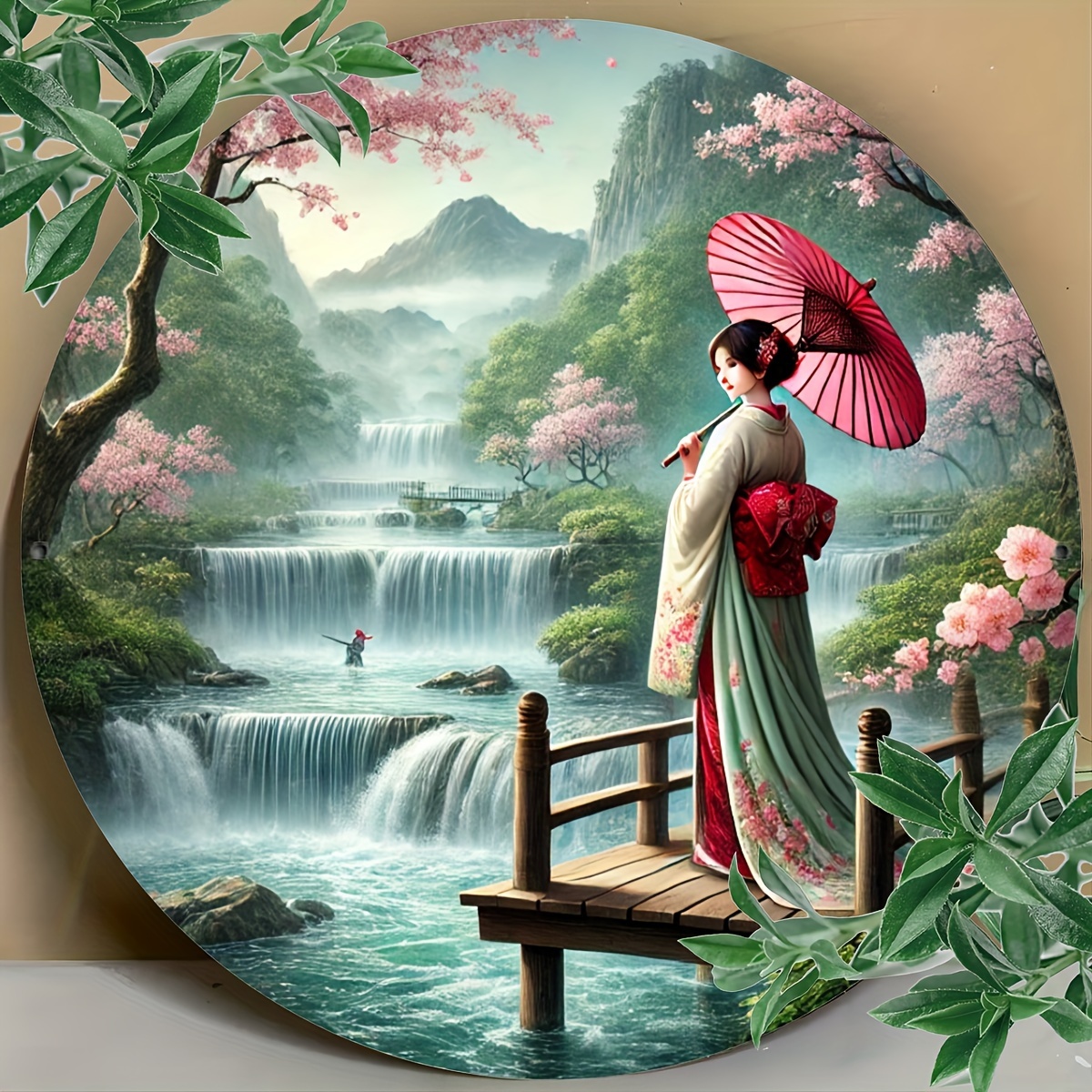     de pared de aluminio   en japón - letrero decorativo   y resistente al desvanecimiento para entrada y puerta, 7.8x7.8 pulgadas - colgante de pared de estética elegante 0