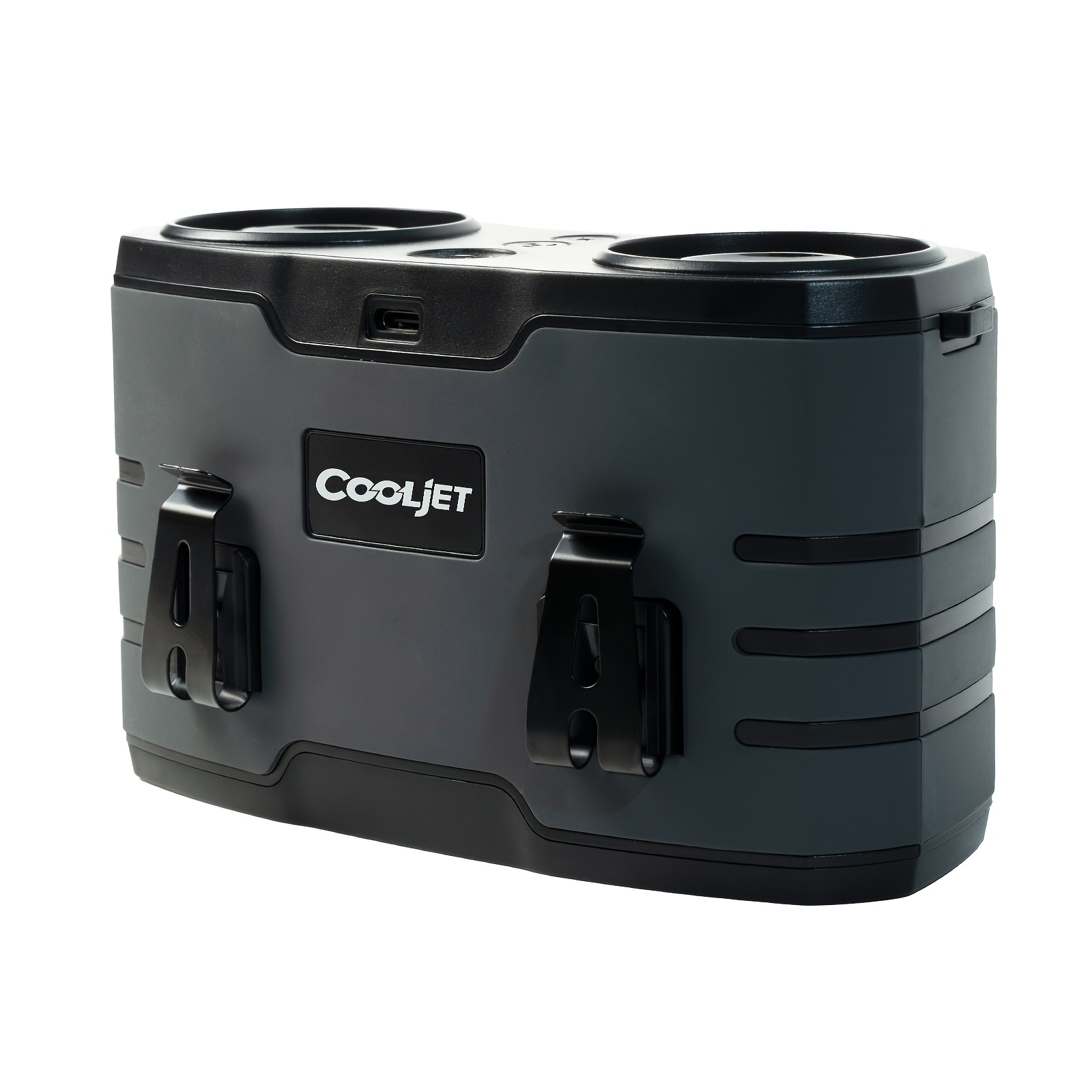 TEMU Dual Vents 20000mah Portable Waist Fan, Portable Outdoor Waist Fan, 7w Brushless Motor-8 Speed Levels, 4 Wearing , 3 Light Mode, Led Digital