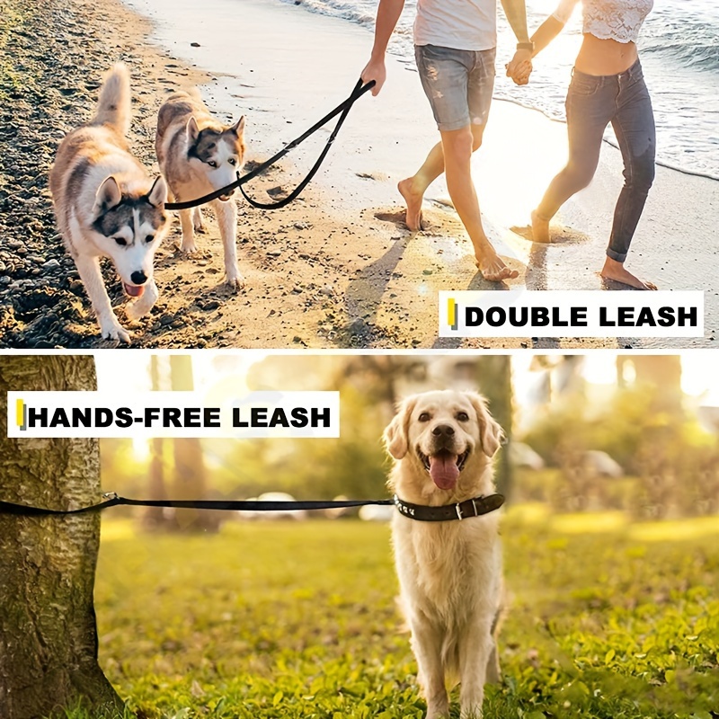 Adjustable Control Dog Lead Leash, Strong Double Ended Rope