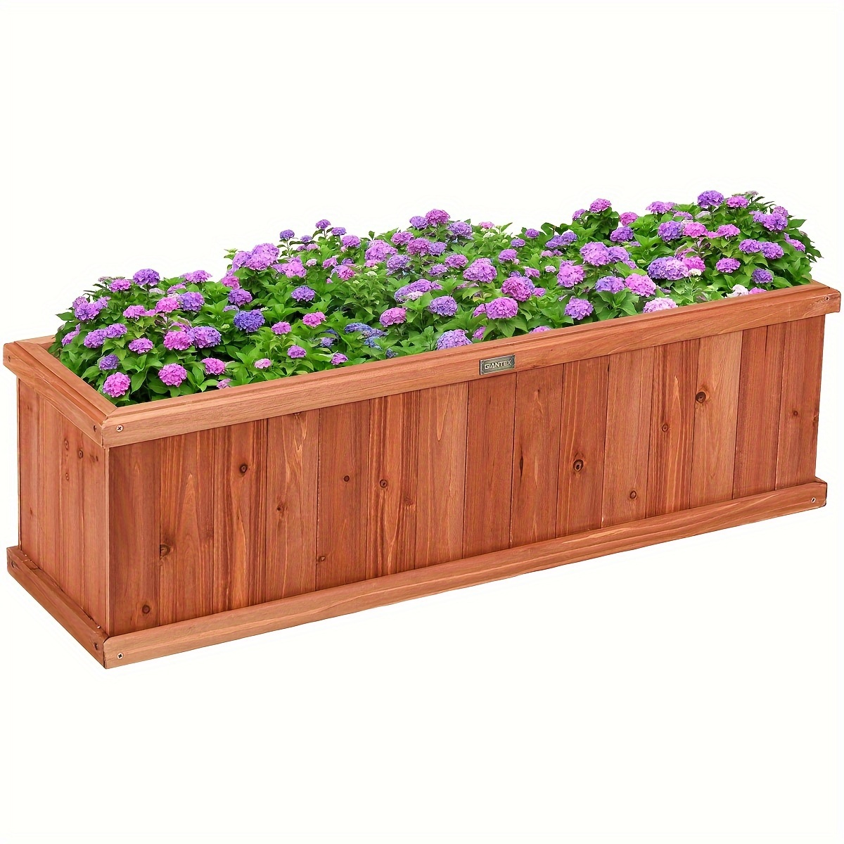 

Costway 40 Inch Wooden Flower Planter Box Garden Yard Decorative Window Box Rectangular