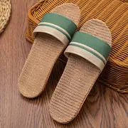 womens comfy linen slides striped open toe flat summer shoes indoor outdoor slippers with eva sole sizes 6 to indoor summer footwear open toe shoes linen sandals ladies slippers details 4