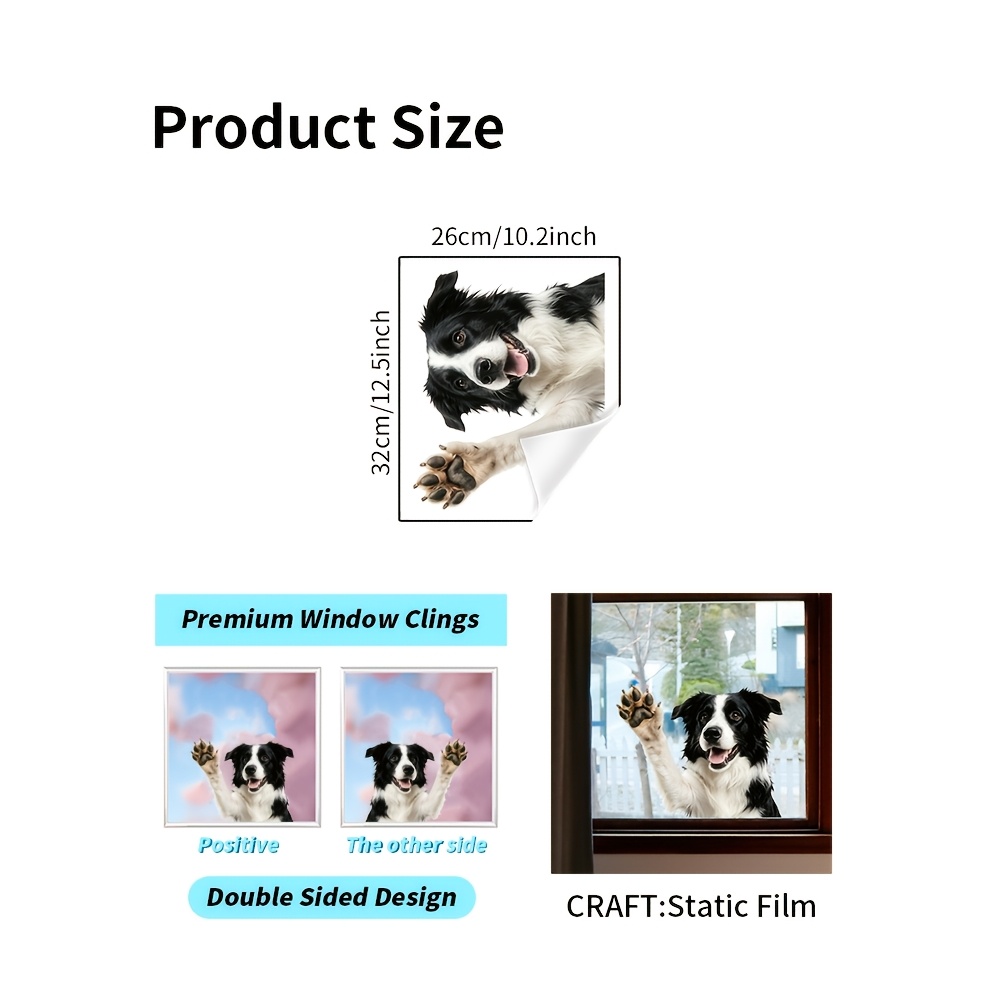 TEMU 1 Electrostatic Sticker Glass Sticker, Window Stickers, No Glue Electrostatic Removable Reusable Double-sided Colored Glass Window Flowers, And